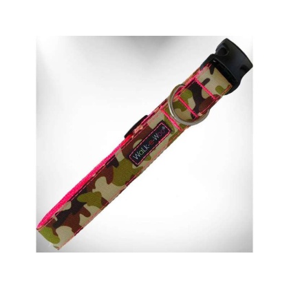 Hot Pink Camo - Camo Dog Collars - M 1" width fits 12-18" neck