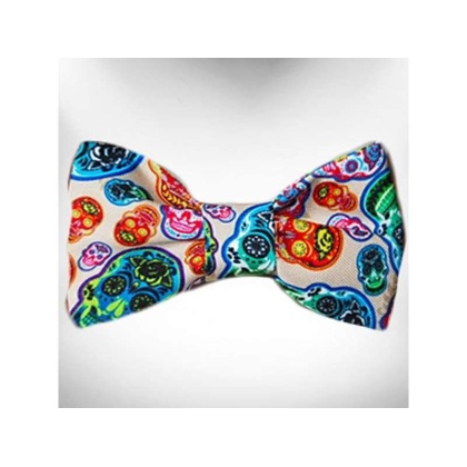 Day of the Dead - Day of the Dead - Dog Bow Tie - Large 5"x 2.5"
