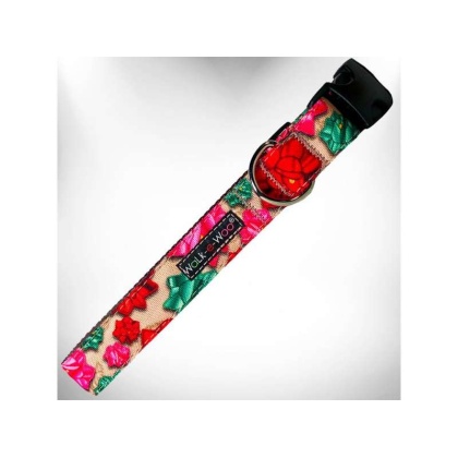 Mayan Flowers - Flower Dog Collars - S 3/4" width fits 10-14" neck