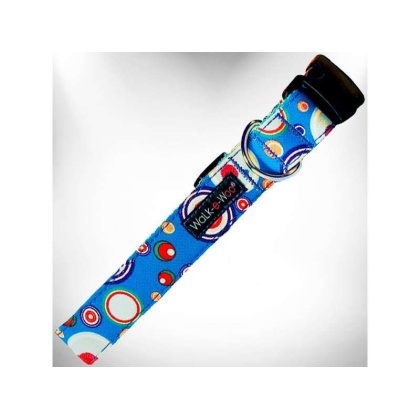 Blue - Martini Dog Collars - XS 5/8" width fits 8-12" neck