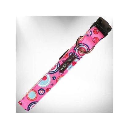 Pink - Martini Dog Collars - S 3/4" width fits 10-14" neck