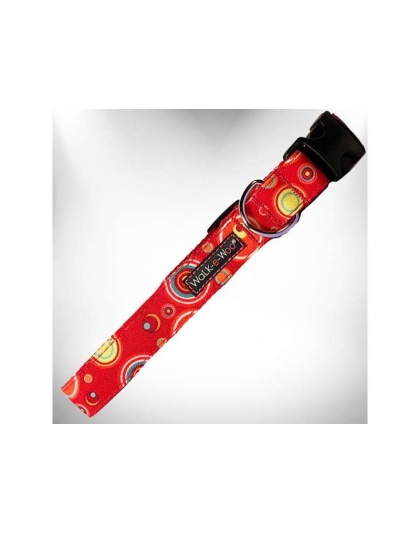 Red - Martini Dog Collars - L 1" width fits 14-25" neck