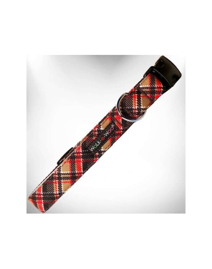 Gatsby - Plaid Dog Collars - M 1" width fits 12-18" neck