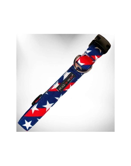 Stars & Stripes Dog Collars - L 1" width fits 14-25" neck