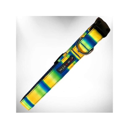 Blue/Green - Tie Dye Dog Collars - XS 5/8" width fits 8-12" neck