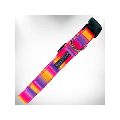 Pink/Purple - Tie Dye Dog Collars - M 1" width fits 12-18" neck