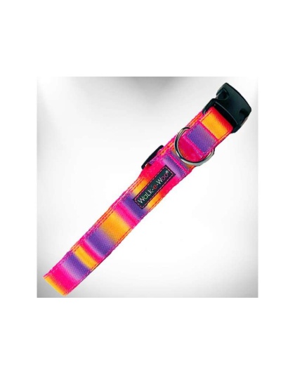 Pink/Purple - Tie Dye Dog Collars - S 3/4" width fits 10-14" neck