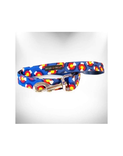 Colorado Blue - Colorado and Texas Dog Leads  - REGULAR Lead 1" width- 5' length