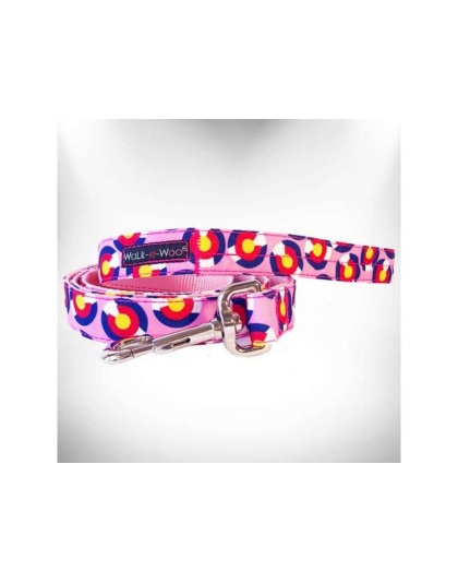 Colorado Pink - Colorado and Texas Dog Leads  - THIN Lead 5/8" width- 5' length