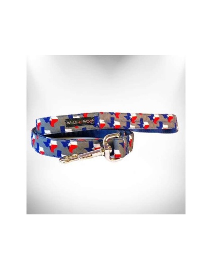 Texas Grey - Colorado and Texas Dog Leads  - REGULAR Lead 1" width- 5' length