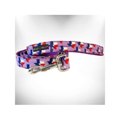 Texas Lavender - Colorado and Texas Dog Leads  - REGULAR Lead 1" width- 5' length
