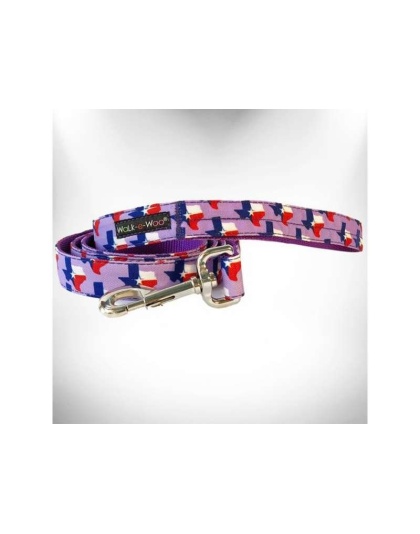 Texas Lavender - Colorado and Texas Dog Leads  - REGULAR Lead 1" width- 5' length