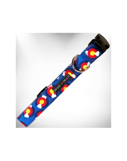 Colorado Blue - Colorado and Texas Dog Collars - XS 5/8" width fits 8-12" neck