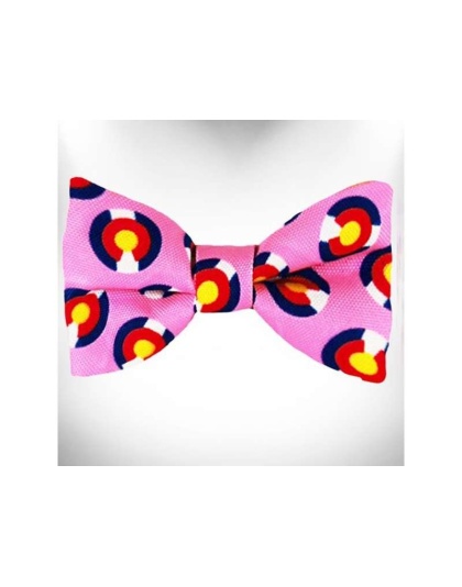Colorado Pink - Colorado and Texas Dog Bow Tie