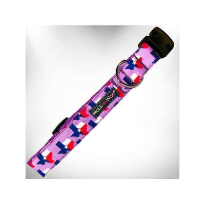 Texas Lavender - Colorado and Texas Dog Collars - M 1" width fits 12-18" neck