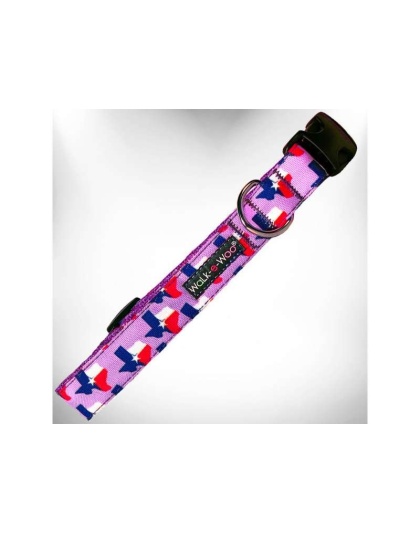 Texas Lavender - Colorado and Texas Dog Collars - XS 5/8" width fits 8-12" neck