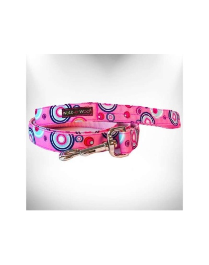 Pink - Martini Dog Leads  - THIN Lead 5/8" width- 5' length