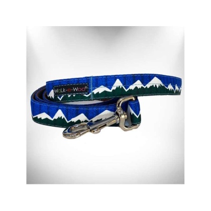 Blue/Green Snowcap Mtn - Mountain Dog Leads  - THIN Lead 5/8" width- 5' length