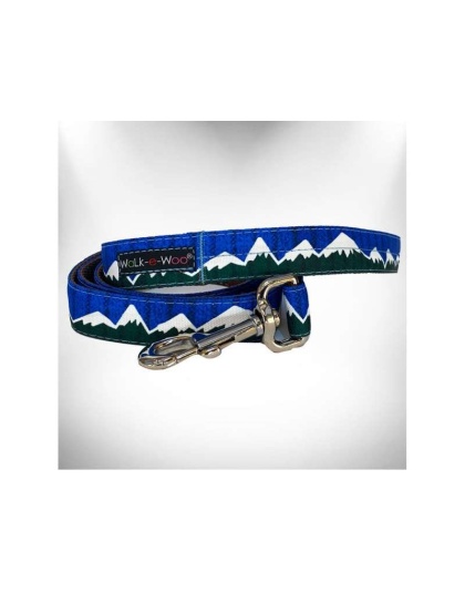 Blue/Green Snowcap Mtn - Mountain Dog Leads  - THIN Lead 5/8" width- 5' length