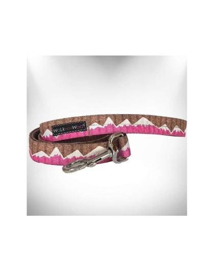 Pink Snowcap Mtn - Mountain Dog Leads  - THIN Lead 5/8" width- 5' length