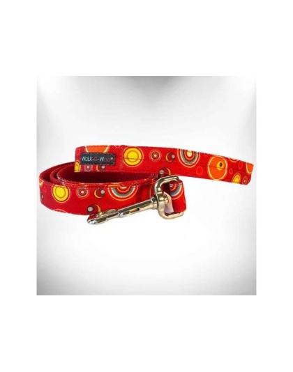 Red - Martini Dog Leads  - THIN Lead 5/8" width- 5' length