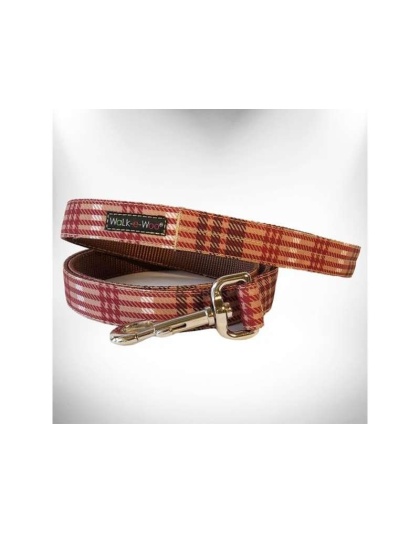 Classic Brown - Plaid Dog Leads  - REGULAR Lead 1" width- 5' length