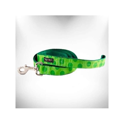 Green - Polka Dot Dog - Monotone Leads  - REGULAR Lead 1" width- 5' length