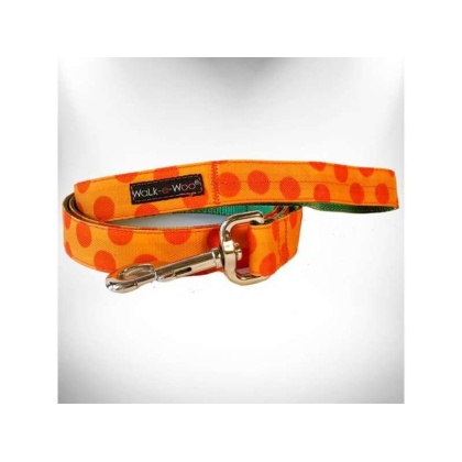 Orange - Polka Dot Dog - Monotone Leads  - REGULAR Lead 1" width- 5' length