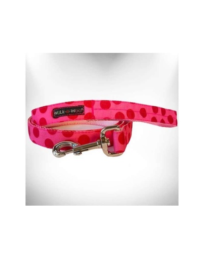 Pink - Polka Dot Dog - Monotone Leads  - THIN Lead 5/8" width- 5' length