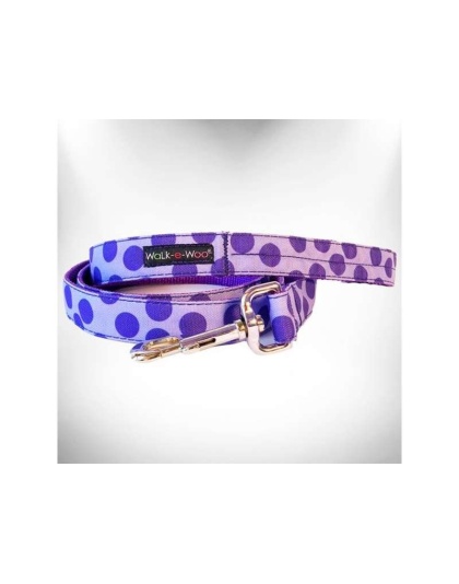 Purple - Polka Dot Dog - Monotone Leads  - REGULAR Lead 1" width- 5' length