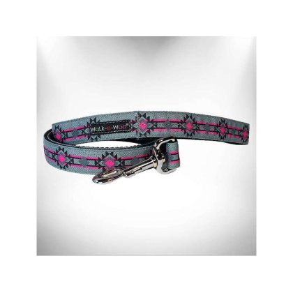 Pow Wow Pink  - RaDog Leash - THIN 5/8" width- 5' long