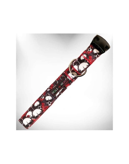 Skulls n' Roses - Tattoo Dog Collars - S 3/4" width fits 10-14" neck
