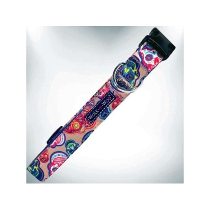 Day of the Dead - Tattoo Dog Collars - XL 1.5" wide fits 18-28" neck