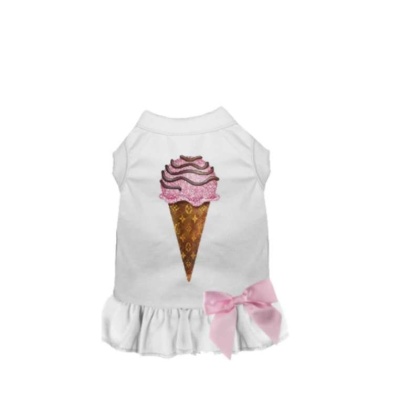 WHITE - My Favorite Chewy Vuitton Ice Cream Dress - 2X Large