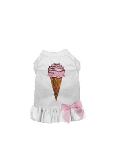 WHITE - My Favorite Chewy Vuitton Ice Cream Dress - X Large