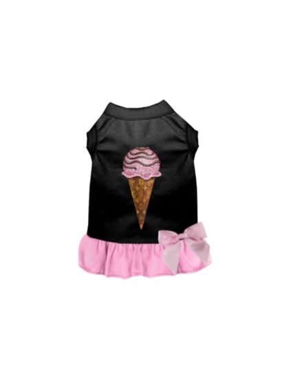 BLACK WITH PINK BOTTOM - My Favorite Chewy Vuitton Ice Cream Dress - Medium