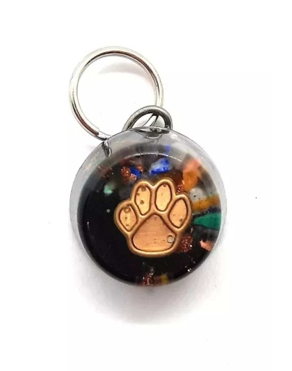 PawPrint - Split Ring - EMF 5G protection Pet Charm Cat/Sml Dog with Split Ring - 1 ounce
