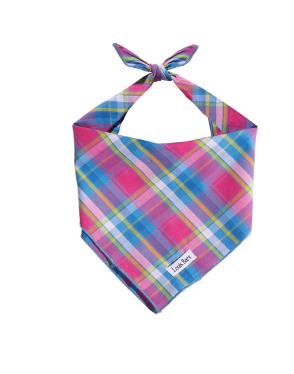 Colorful Plaid - Colorful Plaid Bandana - Small