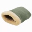 Sage Green - GOOPAWS 4 in 1 Self Warming Burrow Cat Bed, Pet Hideway Sleeping Cuddle Cave - 22" x14" x10"