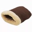 Coffee - GOOPAWS 4 in 1 Self Warming Burrow Cat Bed, Pet Hideway Sleeping Cuddle Cave - 22" x14" x10"