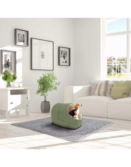 Sage Green - GOOPAWS Cat Cave for Cat and Warming Burrow Cat Bed, Pet Hideway Sleeping Cuddle Cave - 18" x14" x12"