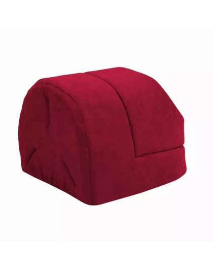 Burgundy - GOOPAWS Cat Cave for Cat and Warming Burrow Cat Bed, Pet Hideway Sleeping Cuddle Cave - 18" x14" x12"