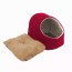 Burgundy - GOOPAWS Cat Cave for Cat and Warming Burrow Cat Bed, Pet Hideway Sleeping Cuddle Cave - 18" x14" x12"