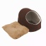 Coffee - GOOPAWS Cat Cave for Cat and Warming Burrow Cat Bed, Pet Hideway Sleeping Cuddle Cave - 18" x14" x12"