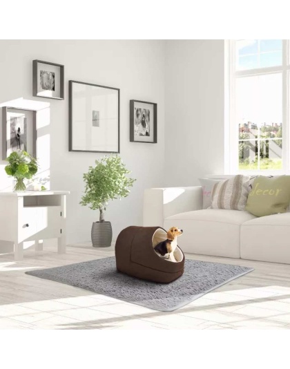 Coffee - GOOPAWS Cat Cave for Cat and Warming Burrow Cat Bed, Pet Hideway Sleeping Cuddle Cave - 18" x14" x12"