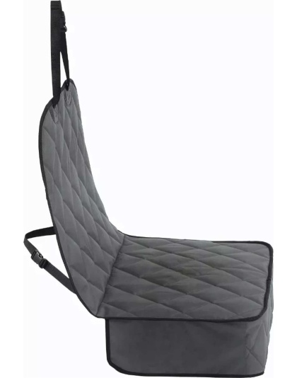 Grey - GOOPAWS Dog Front Car Seat Cover, Waterproof, Scratch Proof & Non Slip, Durable Pet Front Car Seat Cover for Trucks, SUV - 40" L x 20.5" W