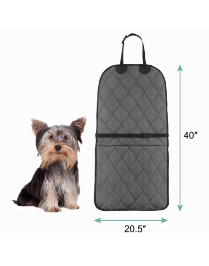 Grey - GOOPAWS Dog Front Car Seat Cover, Waterproof, Scratch Proof & Non Slip, Durable Pet Front Car Seat Cover for Trucks, SUV - 40" L x 20.5" W