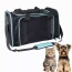 Black / Blue - GOOPAWS Soft-Sided Kennel Pet Carrier for Small Dogs, Cats, Puppy, Airline Approved Cat Carriers Dog Carrier Collapsible, Travel Handbag & Car Seat - 17" x 10" x 11.5"