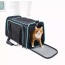 Black / Blue - GOOPAWS Soft-Sided Kennel Pet Carrier for Small Dogs, Cats, Puppy, Airline Approved Cat Carriers Dog Carrier Collapsible, Travel Handbag & Car Seat - 17" x 10" x 11.5"
