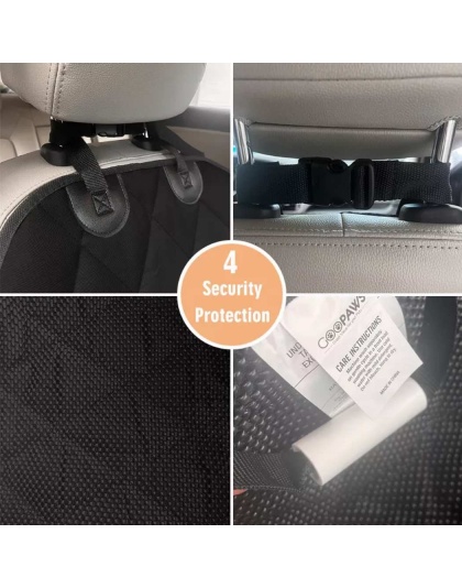 Black - GOOPAWS Dog Front Car Seat Cover, Waterproof, Scratch Proof & Non Slip, Durable Pet Front Car Seat Cover for Trucks, SUV - 40" L x 20.5" W